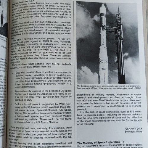 Spaceflight magazine used, bound issues 1984
