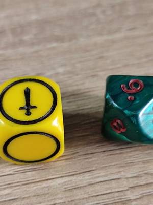 Ζάρια Dungeons and Dragons μεταχειρισμένα, σετ δύο