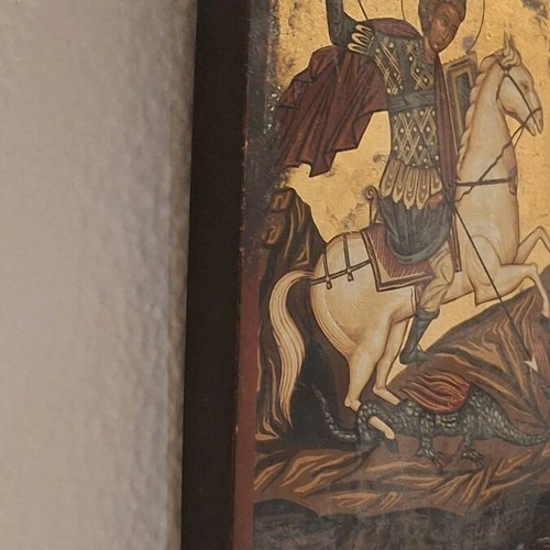 Wooden Saint George Icon used