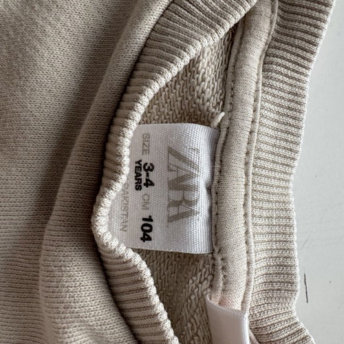 Zara kids sweatshirt like new, beige, size 104 cm