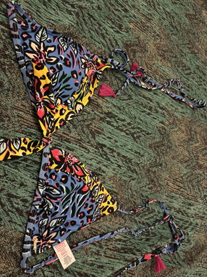 Swimwear top used, size S, blue