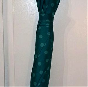 Πράσινη πουά ομπρέλα μπαστούνι