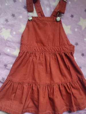 H&M Corduroy Dress Red Like New, Age 2-3