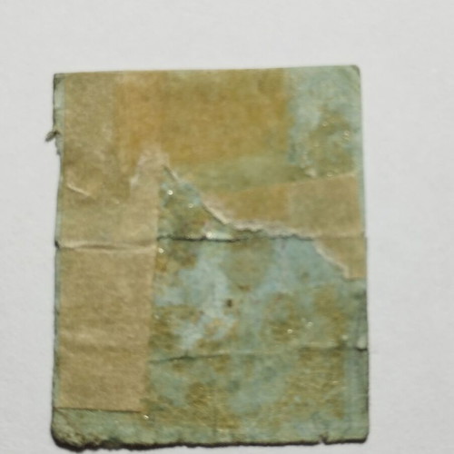 MKE 40 Lepta 1862-1867 stamp used, violet red deep and light blue