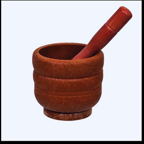 Plastic mortar 10x9cm with 17cm pestle for grinding spices