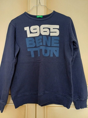 Benetton sweatshirt for boys 11-12 years blue new