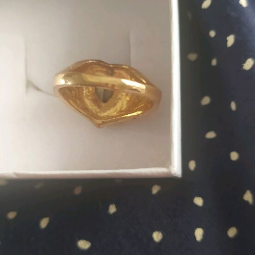 Devotion Style by D&G Steel Ring with Heart Zircon Stone