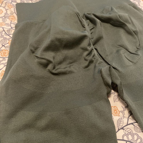 Leggings push up used, green, size S