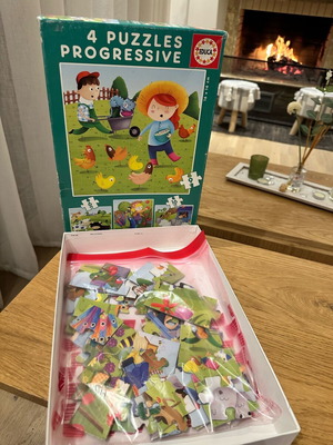 Farm puzzle slightly used 6-9-12-16 pieces