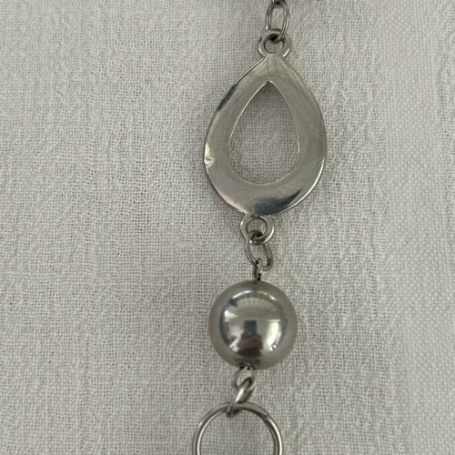 Long Necklace with Multiple Silver Chains like new