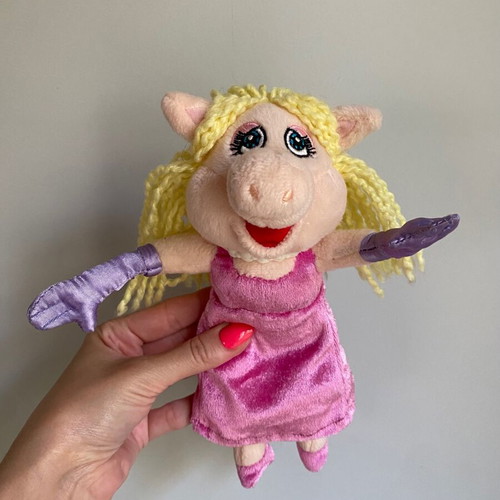 Miss Piggy Muppet plush toy 2006 used, soft 21-22 cm