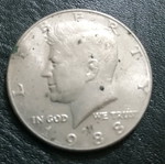 Half dollar Kennedy 1988 used