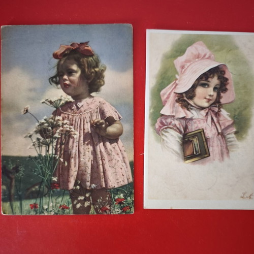 Vintage romantic children's postcards like new