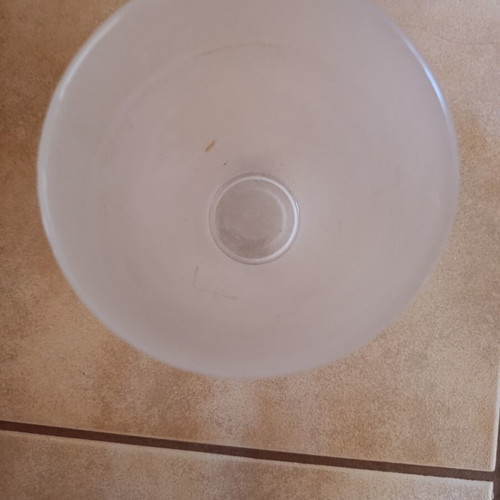 White matte glass ceiling lampshade with conical shape