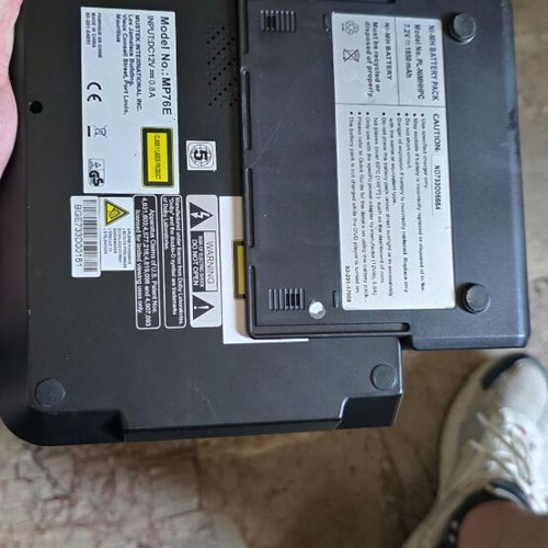 Mustek portable DVD player used for spare parts with remote and charger