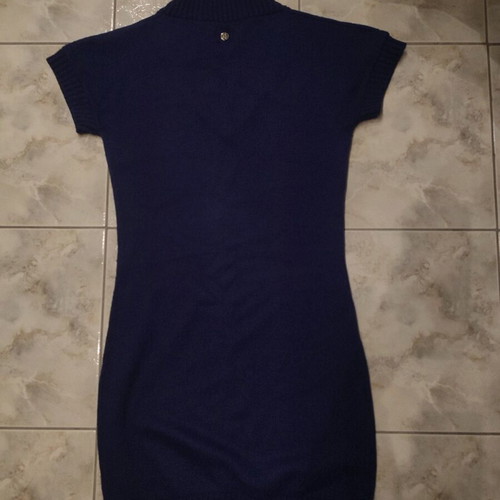 Knitted dress dark blue like new, size L