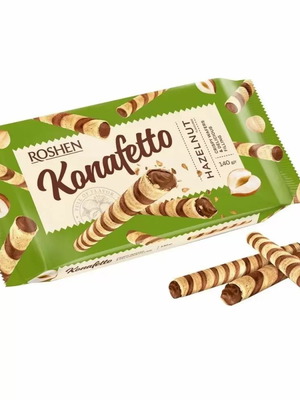 Roshen Konafetto hazelnut wafer sticks 140gr new