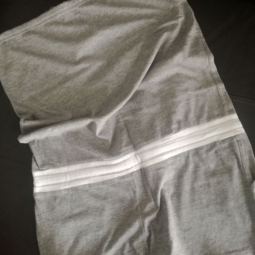 One-piece shorts jumpsuit strapless gray melange cotton like new