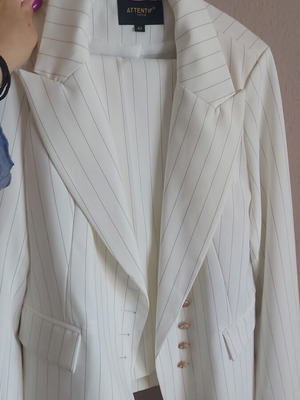 Attentif Paris spring suit new, white