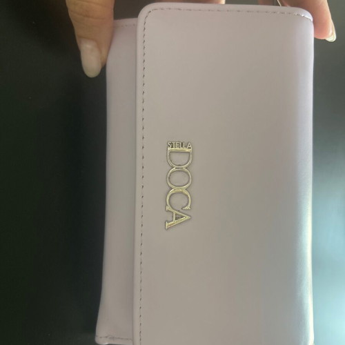 Doca Stella wallet like new, lilac medium size 14x10 cm