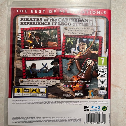 Lego Pirates of the Caribbean PlayStation 3 (PS3) like new with manual