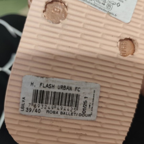 Havaianas sandals new, size 39-40, pink gold