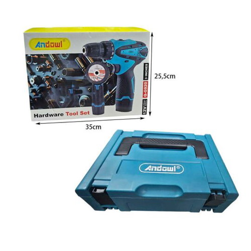 Drill and screwdriver set with disc new 2 in 1