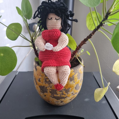 Crocheted thick doll handmade