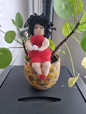 Crocheted thick doll handmade