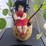 Crocheted thick doll handmade