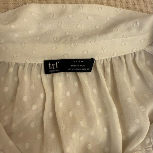 Zara White Transparent Shirt like new, size XL