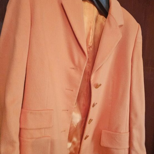 Escada women's set with orange jacket and brown skirt