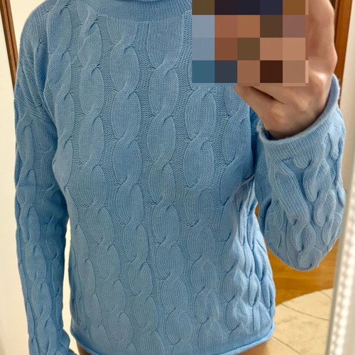 Massimo Dutti blue sweater new, size M, cashmere and Merino wool