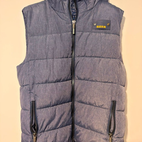 Superdry men's sleeveless jacket used, blue, XL