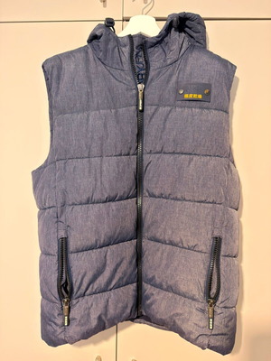 Superdry men's sleeveless jacket used, blue, XL