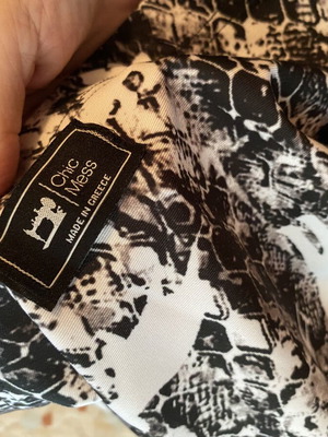 Chic Mess Mini Skirt like new, black and white, size M
