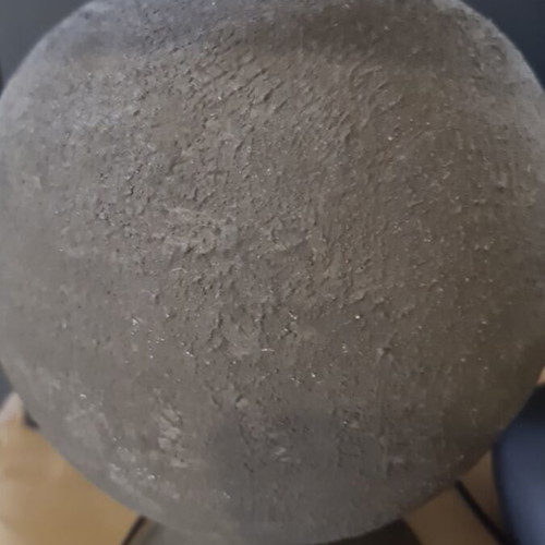 Sculptural tabletop lamp used with handmade embossed effect