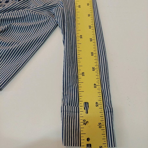 Zara women's striped blouse white blue with embroidery like new XS-Small