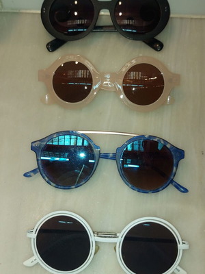 Round sunglasses used, pack of 6, multicolor