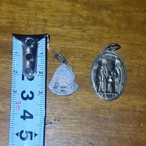 Silver 925, 950 pendants Panagia and St. Raphael used