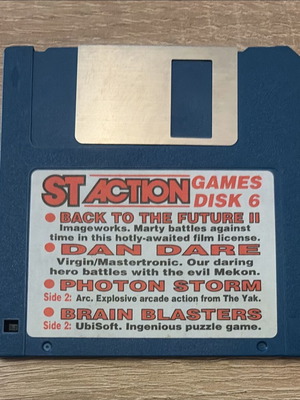 Atari ST 3.5" Diskette ST Action Games Disk 6 used, collectible