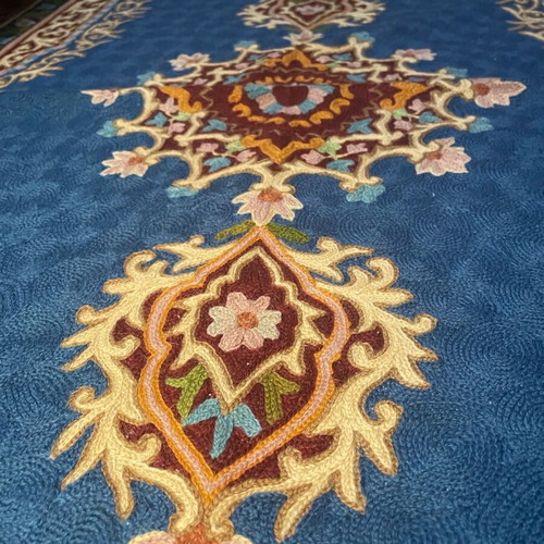 Handmade knitted rug new 1.14 x 0.74