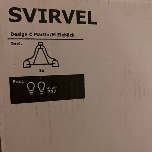 SVIRVEL IKEA double ceiling light used