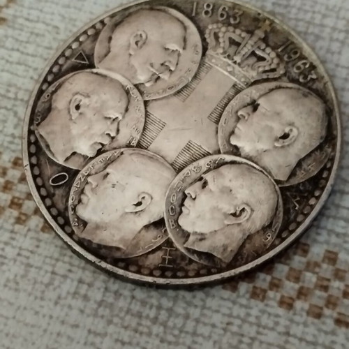5 Kings Coin 30drachmas used, silver