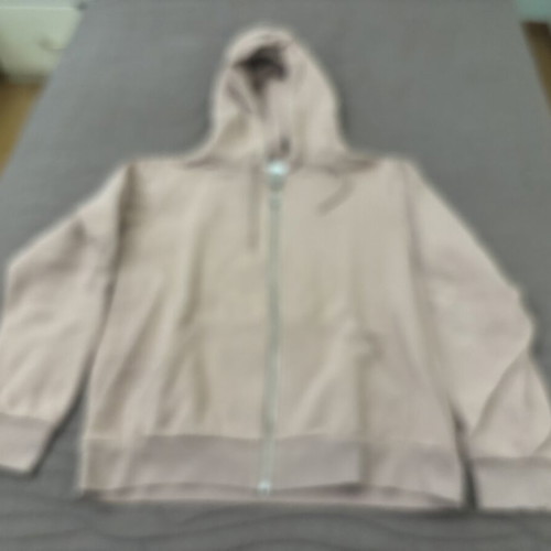 H&M zip-up hoodie sweatshirt, beige, size S
