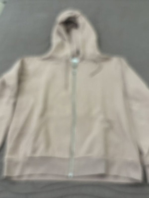 H&M zip-up hoodie sweatshirt, beige, size S