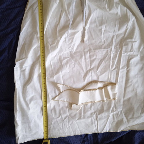 Handmade children's ancient Greek angel costume like new, beige poplin