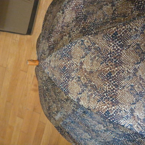 Wooden umbrella used, diameter 92 inches, length 77 inches