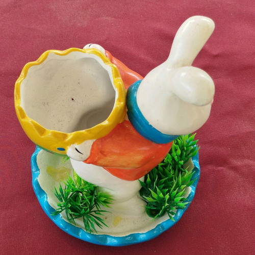 Egg holder bunny new, porcelain with nice colors