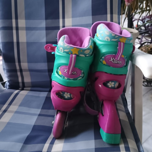Xspot Kids Roller Skates size 31-33, like new, colorful